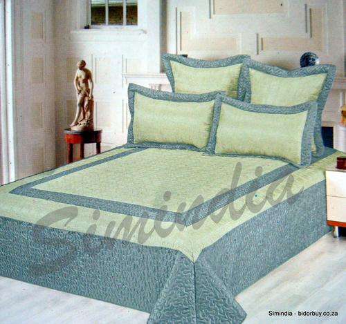 Queen size Bedspread Superior Luxurious Polysilk Quilted 6 Pieces
