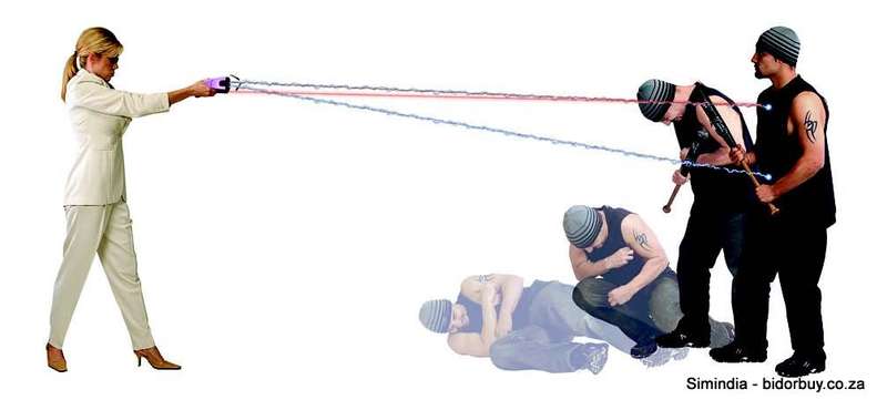 New Arrivals - 800,000 Volts Electro Shock Gun with RED laser shoots upto 5 meters (3 cartridges)