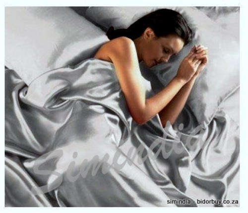 New Arrivals - Sexy Queen Size Satin Charmeuse Silver Steel Color by Scent station