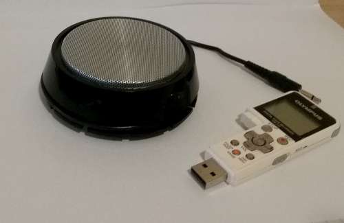 Olympus WS-110 Handheld Digital Voice Recorder with Lanier LX-008-0 Conference Microphone