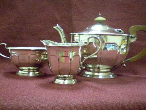 HALLMARKED SILVER TEA SET  BIRMINGHAM 1933