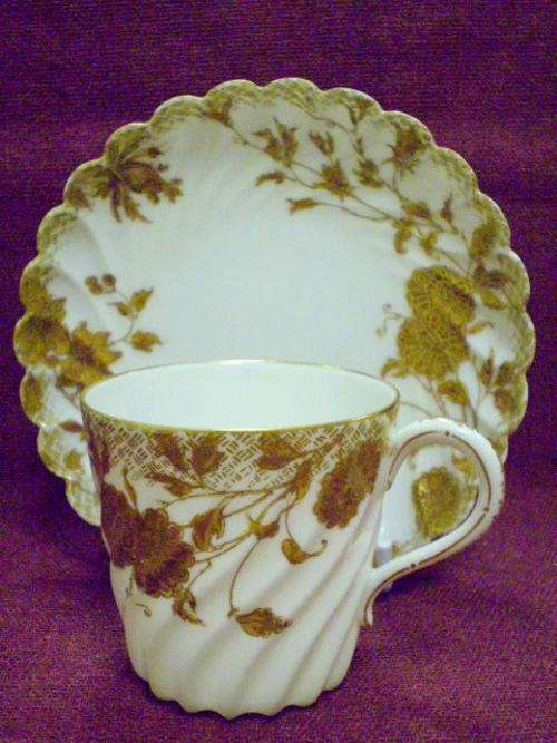 LIMOGES DEMITASSE CUP& SAUCER - HAVILAND & CO  1879-1889