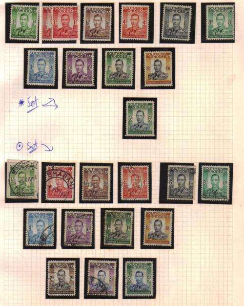 2 X Southern Rhodesia sets to 5s