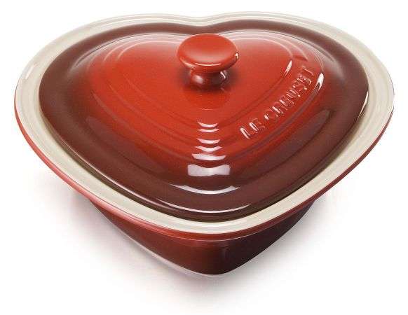 Le Creuset Heart Shaped Stoneware Casserole, 28cm