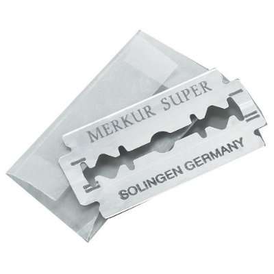 10 Merkur Platinum Double Edge Safety Razor Blades. Select quantity via dropdown menu below!