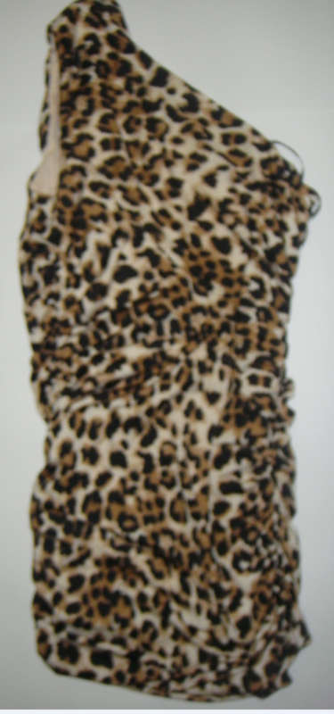 Guess Abby One Shoulder Dress Ladies size M Leopard Print *****Free Shipping using SAPO- RSA Only