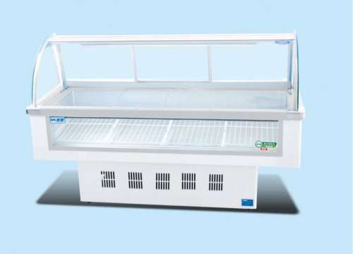 1.5M MEAT DISPLAY FRIDGE FOR SALE / COMMERCIAL REFRIGERATED DISPLAY CASE / CURVED GLASS FRONT FRIDGE