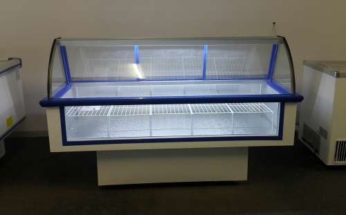 MEAT DISPLAY FRIDGE - CURVED GLASS - DELI BUTCHERY FRONT DISPLAY - DISPLAY FRIDGE FOR BUTCHER 1.5 M
