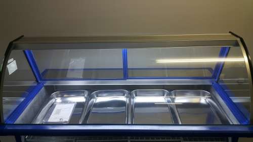 MEAT DISPLAY FRIDGE - CURVED GLASS - DELI BUTCHERY FRONT DISPLAY - DISPLAY FRIDGE FOR BUTCHER 1.5 M