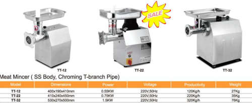 MEAT MINCER 22 - MEAT GRINDER FOR SALE - ELECTRIC MINCER MACHINE - MEAT MINCER MACHINE