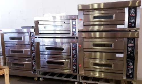 DECK OVEN FOR SALE - BAKING OVEN - COMMERCIAL BAKERY OVEN FOR BREAD - 3 DECK 6 TRAY ELECTRIC OVEN