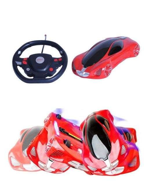 27cm Bounce REAL GAMING STUNT ROLLOVER CAR WITH STEERING OPTION, Rechargeable