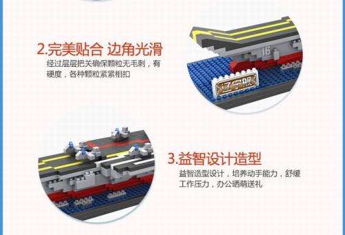 Aircraft Carrier 3D Building Blocks Toy 3D Model Educational Gift Toy for Children