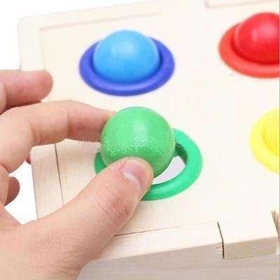 Wooden Cube Puzzle Toy Kids Intelligence Box Learning Educational Game