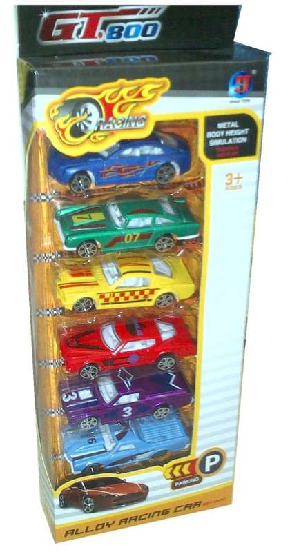 1:72 scale GT800 Die Cast metal Design Racing car Model series (6 cars per set)