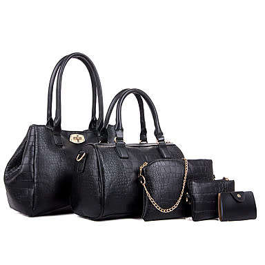 *BARGAIN + LOCAL* [Wine/Red] Women Shoulder ST Bag Tote Bag Set of 5