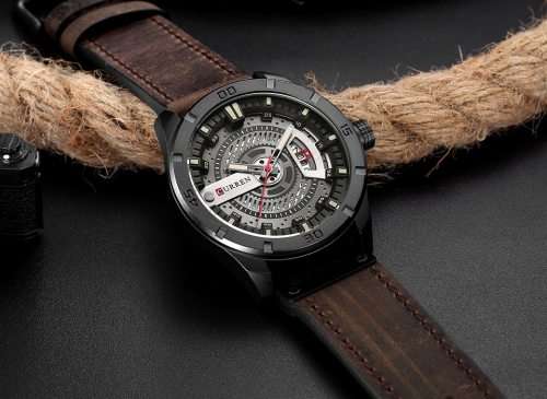 CURREN Men Military Sports Watches Men's Quartz Date Clock Man Casual Leather Wrist Watch Relogio Ma
