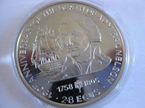 1995 2.8 Ecus Coin - Silver - Gibraltar