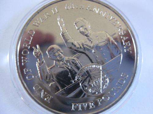 2005 Guernsey - End of World War II - 60th Anniversary - CuNi Coin - Proof