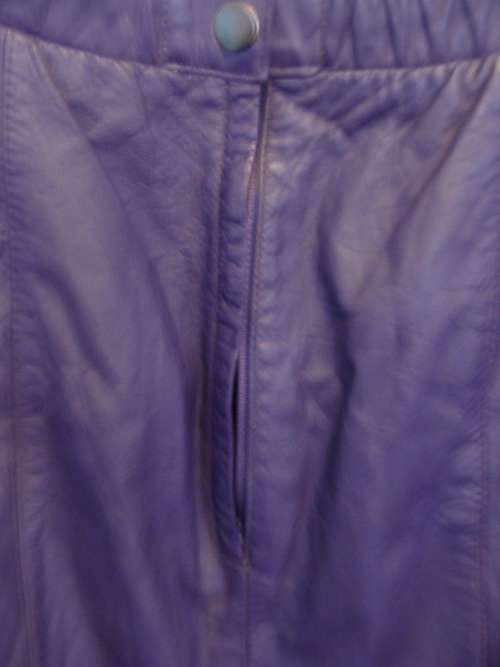 GENUINE LEATHER SKIRT  ****DEEP PURPLE