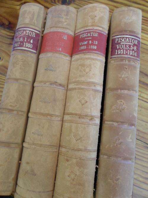 PISCATOR - Journal of cape piscatorial society. Vols 1-18 in 4 luxury bindings