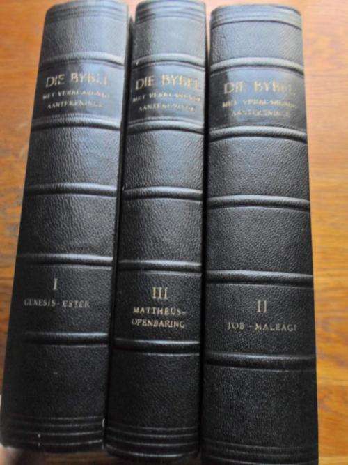DIE BYBEL met Verklarende Aantekeninge. 3 Volume Stel - 1958/9
