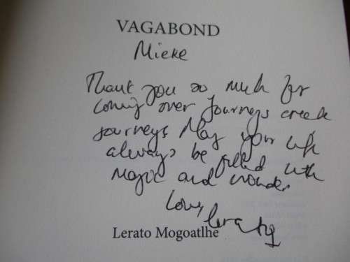 SIGNED. VAGABOND Wanderings through Africa on faith. Lerato Mogoatlhe