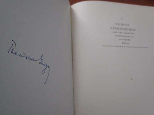 De Luxe Presentation Copy. ERNEST OPPENHEIMER and the economic development of South Africa