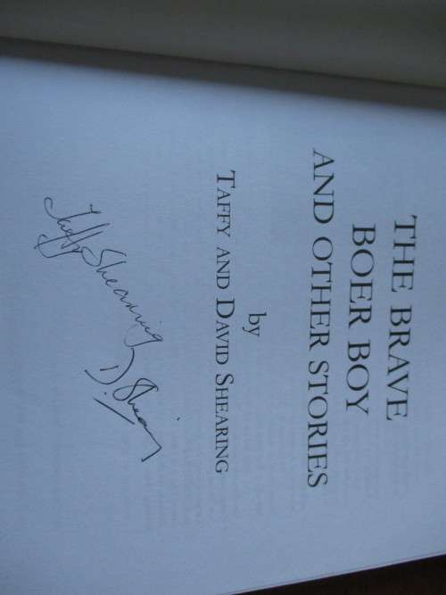 SIGNED. THE BRAVE BOER BOY AND OTHER STORIES  Taffy and David Shearing