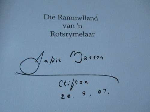 GETEKEN. DIE RAMMELLAND VAN 'N ROTSRYMELAAR  Japie Basson