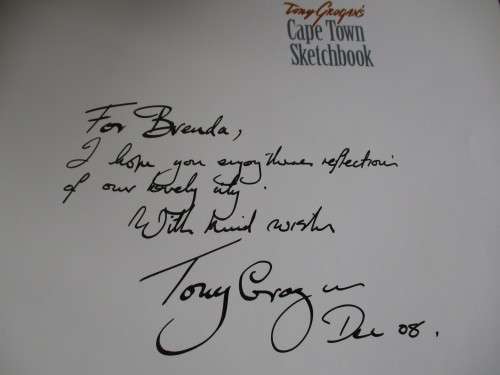 Signed Copy. TONY GROGAN'S CAPE TOWN SKETCHBOOK