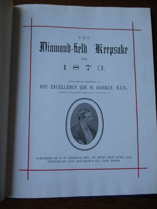 THE DIAMOND-FIELD KEEPSAKE  FOR 1873  Richard William Murray