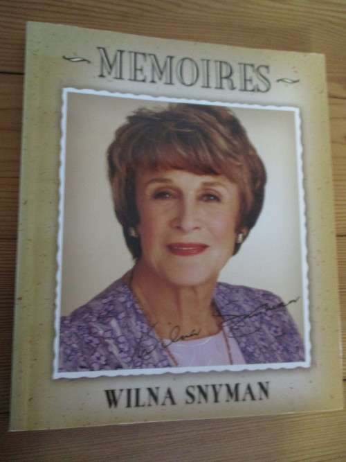 Geteken. WILNA SNYMAN. Memoires