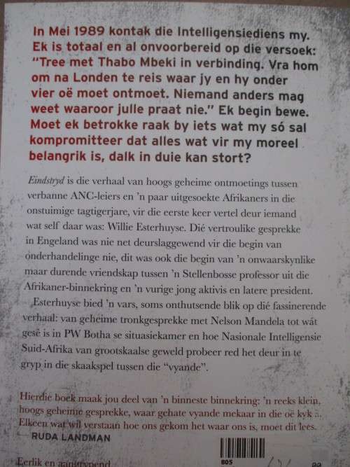 EINDSTRYD. Geteken Willie Esterhuyse