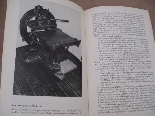 PRINTING FOR AFRICA. The Story of Robert Moffat and the Kuruman Press