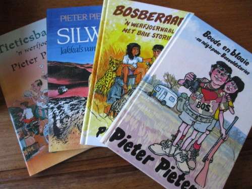 PIETER PIETERSE 4 BOEKE  Bosberaad, Silwer, Tietiesbaaikos, Boude en Blaaie