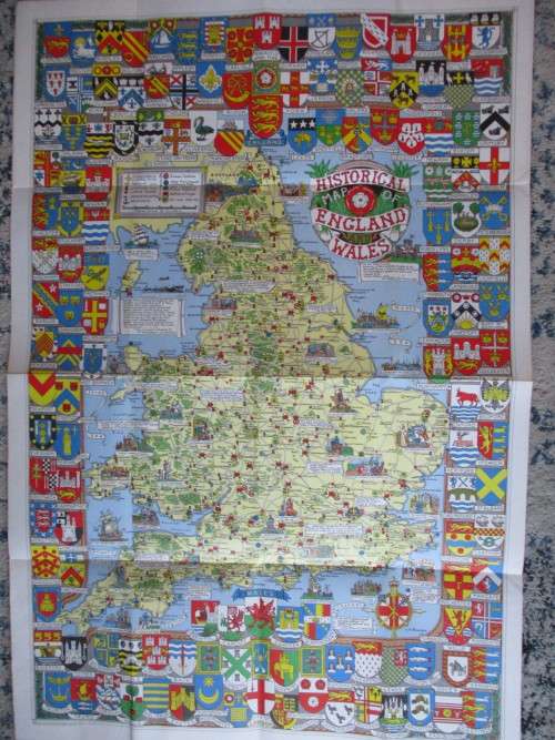 HISTORICAL MAP OF ENGLAND & WALES  By L.G. Bullock