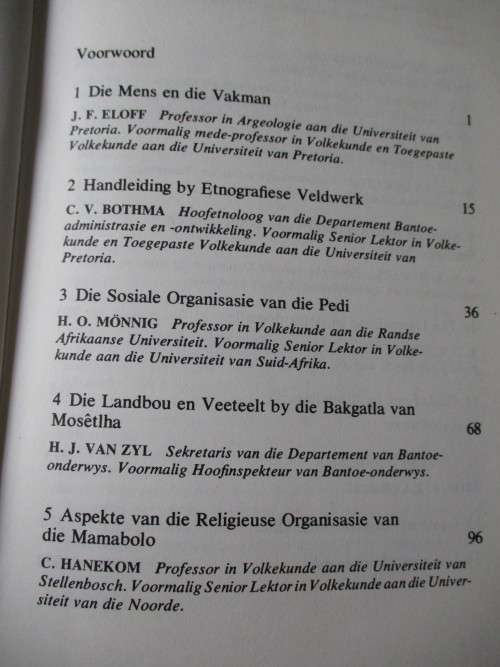 Etnografiese studies in Suidelike Afrika. Eloff en Coertze (reds)