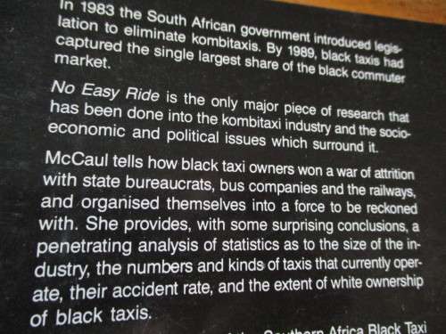 No Easy Ride. The Rise and Future of the Black Taxi Industry