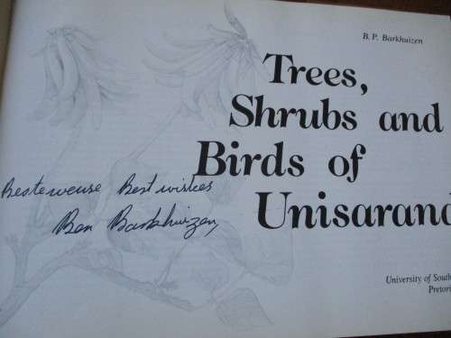SIGNED COPY. Bome, Struike, Voels - UNISARAND - Trees, Shrubs, Birds