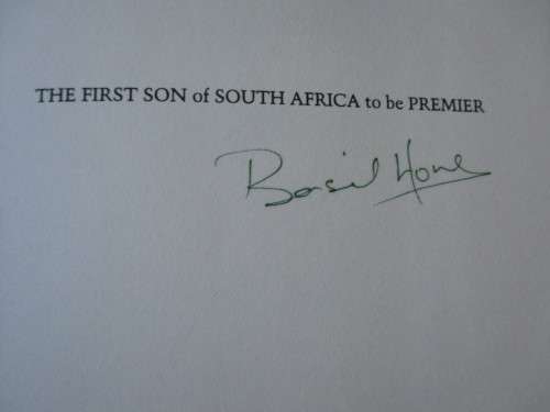 SIGNED. THE FIRST SON OF SOUTH AFRICA TO BE PREMIER  BIOGRAPHY OF T.C. SCANLEN  1834-1912 B. Hone