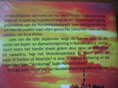 HONDEKLIPBAAI: van toeka tot nou  Tinus Bruwer