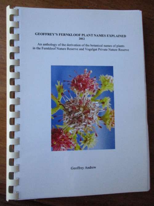 GEOFFREY`S FERNKLOOF PLANT NAMES EXPLAINED   Geoffrey Andrews