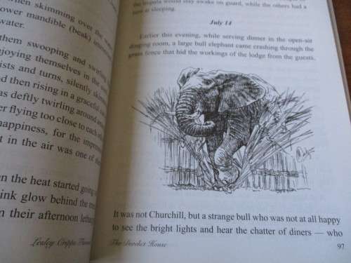 SIGNED.  The Derelict House  Elephants in my garden  Lesley Cripps Thomson