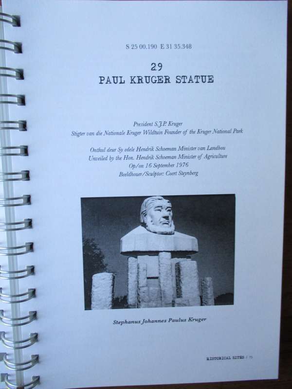 FIELD GUIDE TO THE HISTORICAL SITES OF KRUGER NATIONAL PARK Ron Hopkins