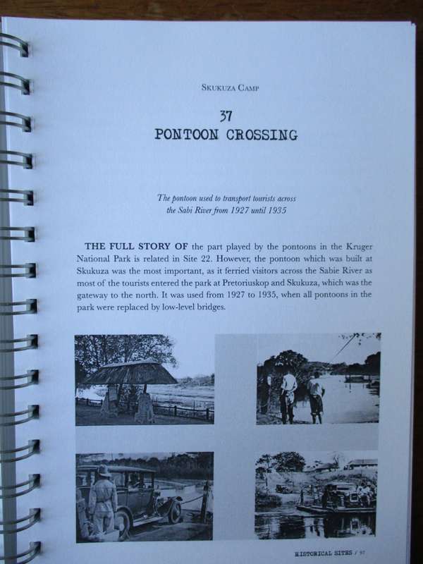 FIELD GUIDE TO THE HISTORICAL SITES OF KRUGER NATIONAL PARK Ron Hopkins