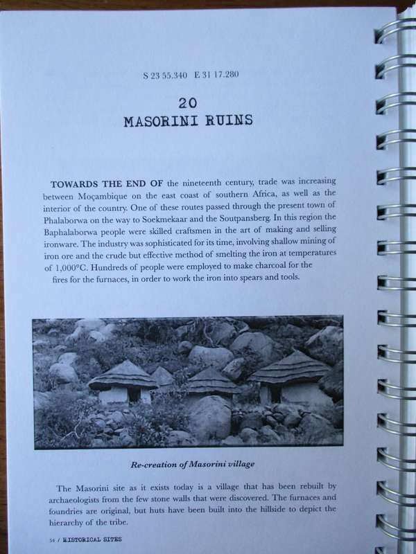 FIELD GUIDE TO THE HISTORICAL SITES OF KRUGER NATIONAL PARK Ron Hopkins