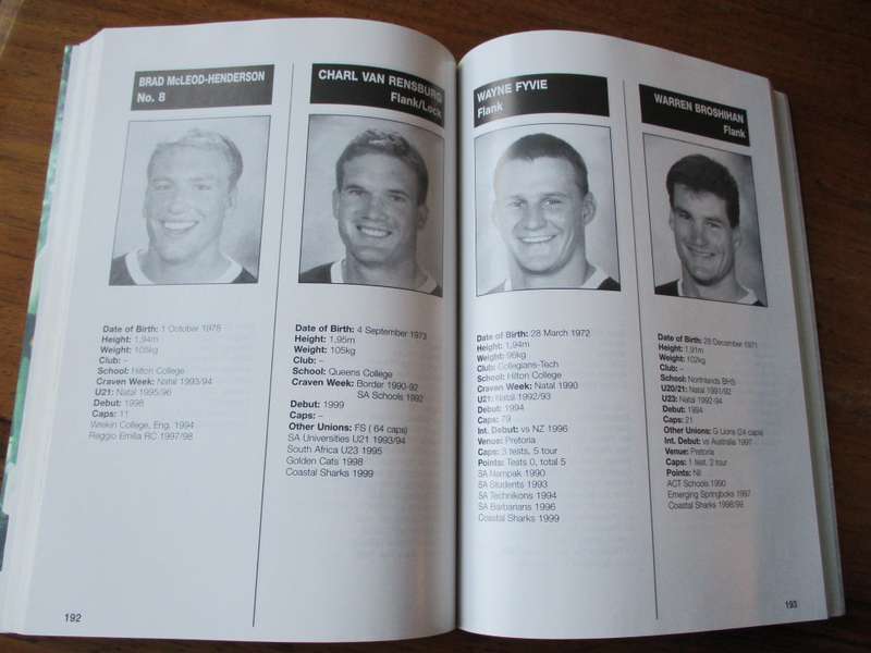 1999 Who`s Who of South African Rugby  Chris Schoeman