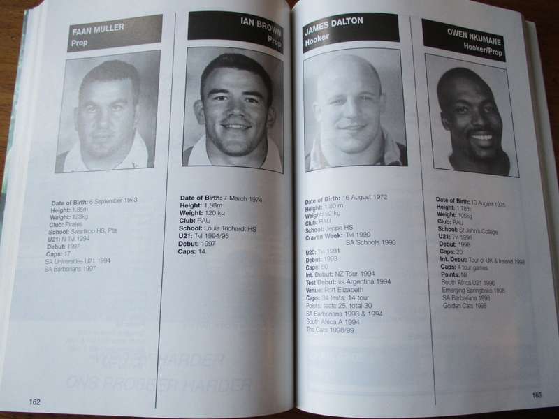 1999 Who`s Who of South African Rugby  Chris Schoeman