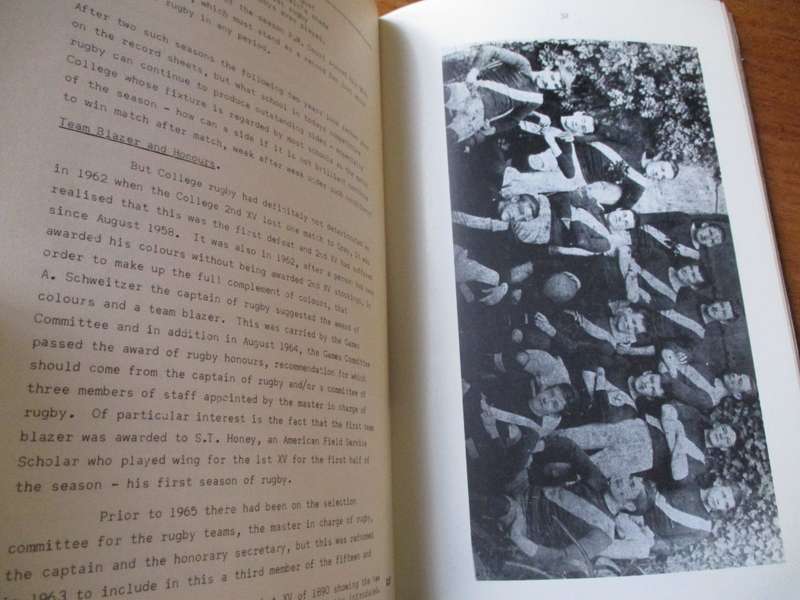 The History of Rugby Football at St. Andrew's College Grahamstown Kunhardt and Ross